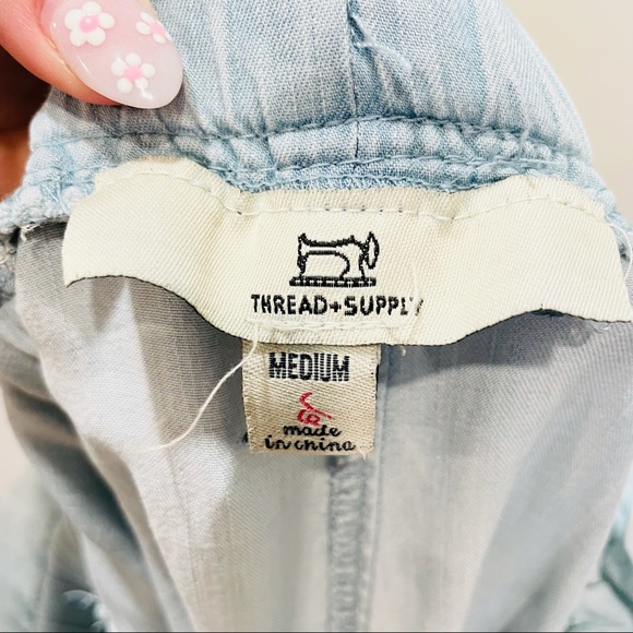 Thread & Supply Maria Paperbag Wide Chambray Pant - Picture 5 of 5